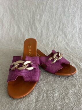 Hispanitas Violeta Chain-Accent Slide Sandals